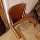 Leatherette folding armchair