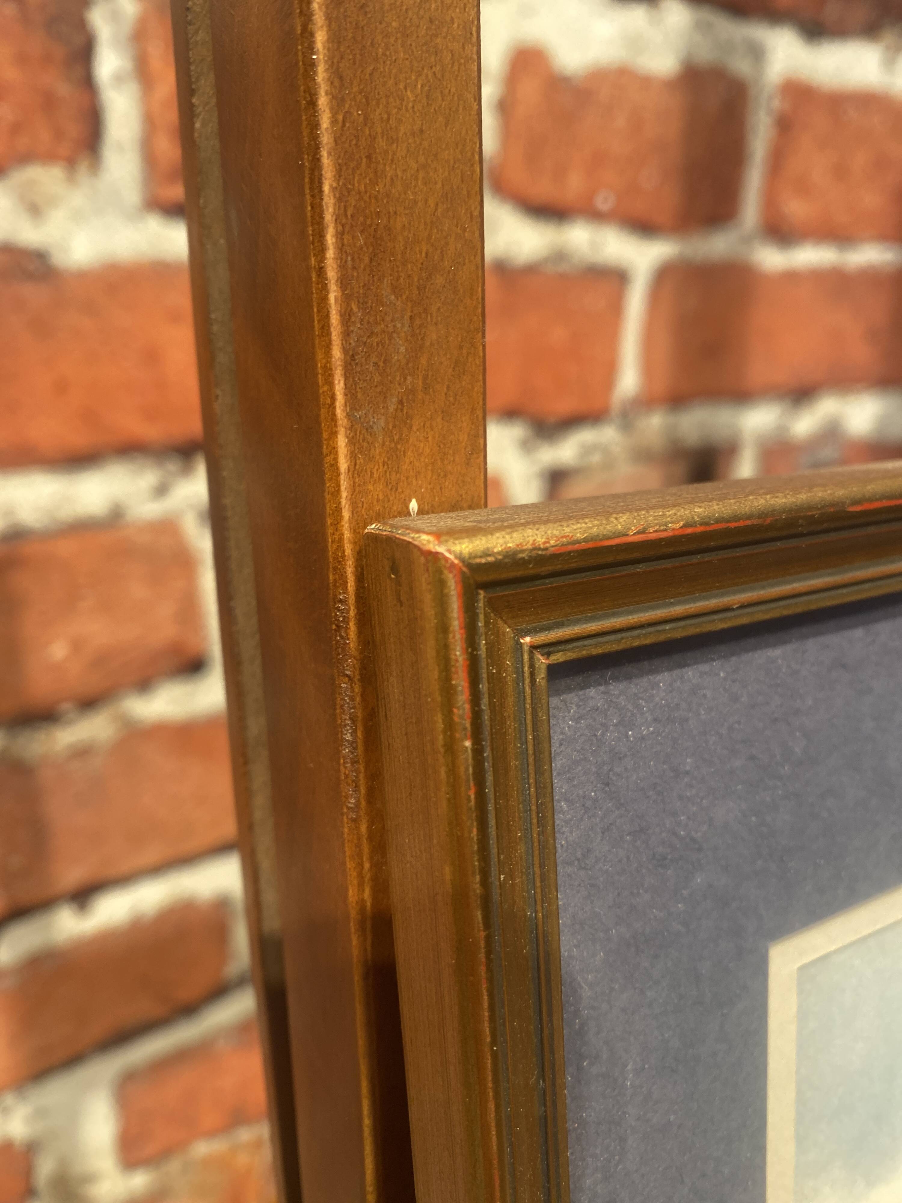 Painting on framed paper