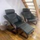 Pair of Scandinavian armchairs with a footrest from the brand NELO.