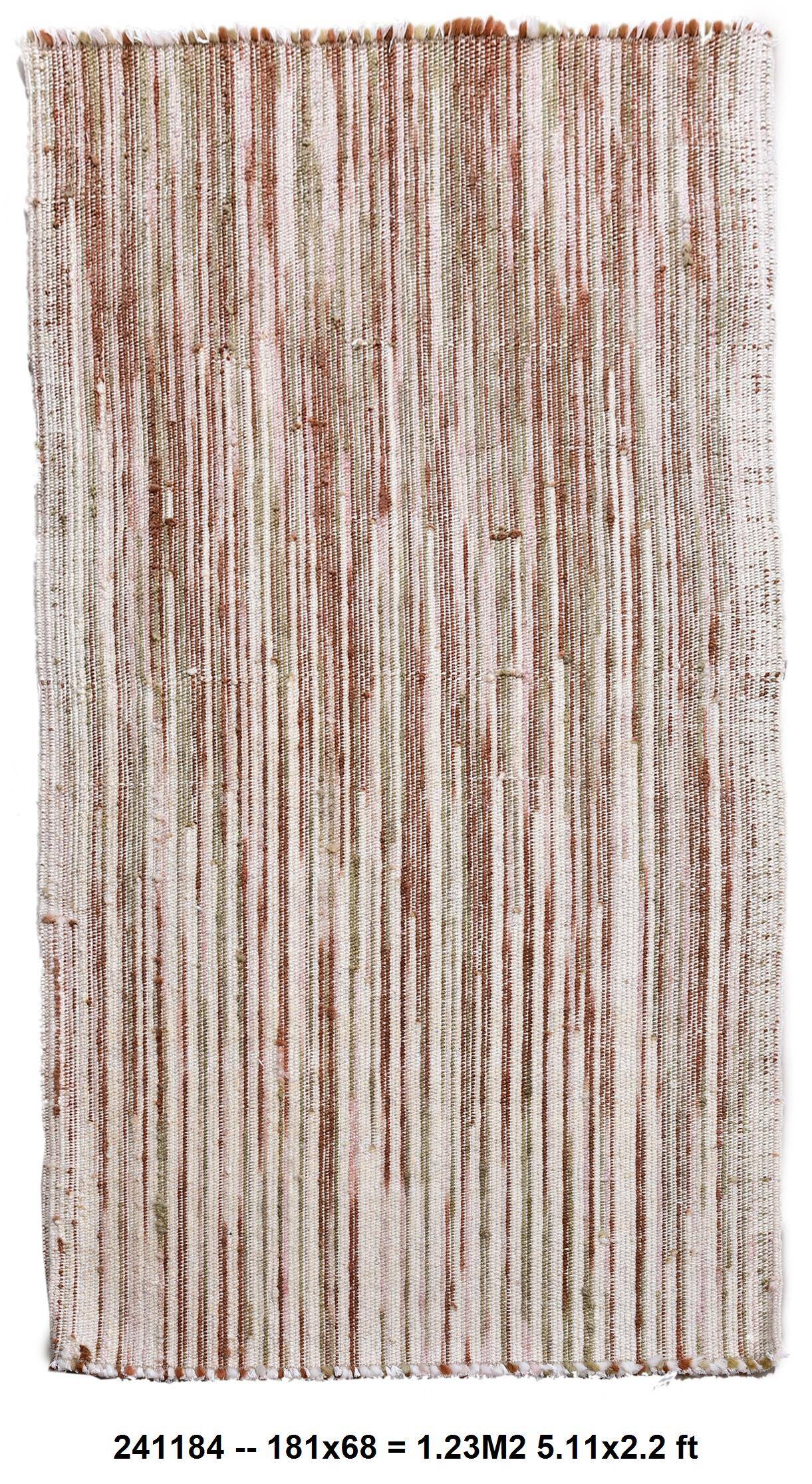 Terracota wool kilim rug 68x181 cm Turkish wool kilims.