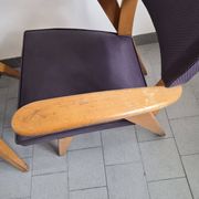 Pair of vintage bridge armchairs from the 1950s.