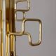 Vintage 80's floor coat rack in golden brass italian design