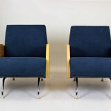 Mid-century r-360 ash armchairs by Janusz Różański, 1960s, Set of 2