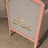 50s painted wood child bed
