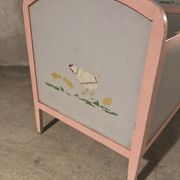 50s painted wood child bed