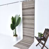 2x9 Brown Beige Striped Kilim Runner Rug 71x279Cm SK 241367