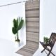 2x9 Brown Beige Striped Kilim Runner Rug 71x279Cm SK 241367