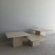 Tables gigognes- basses travertin 1970