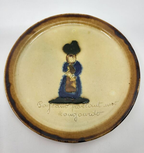 Service à dessert Atelier Cerenne Vallauris Santons de Provence France 1950