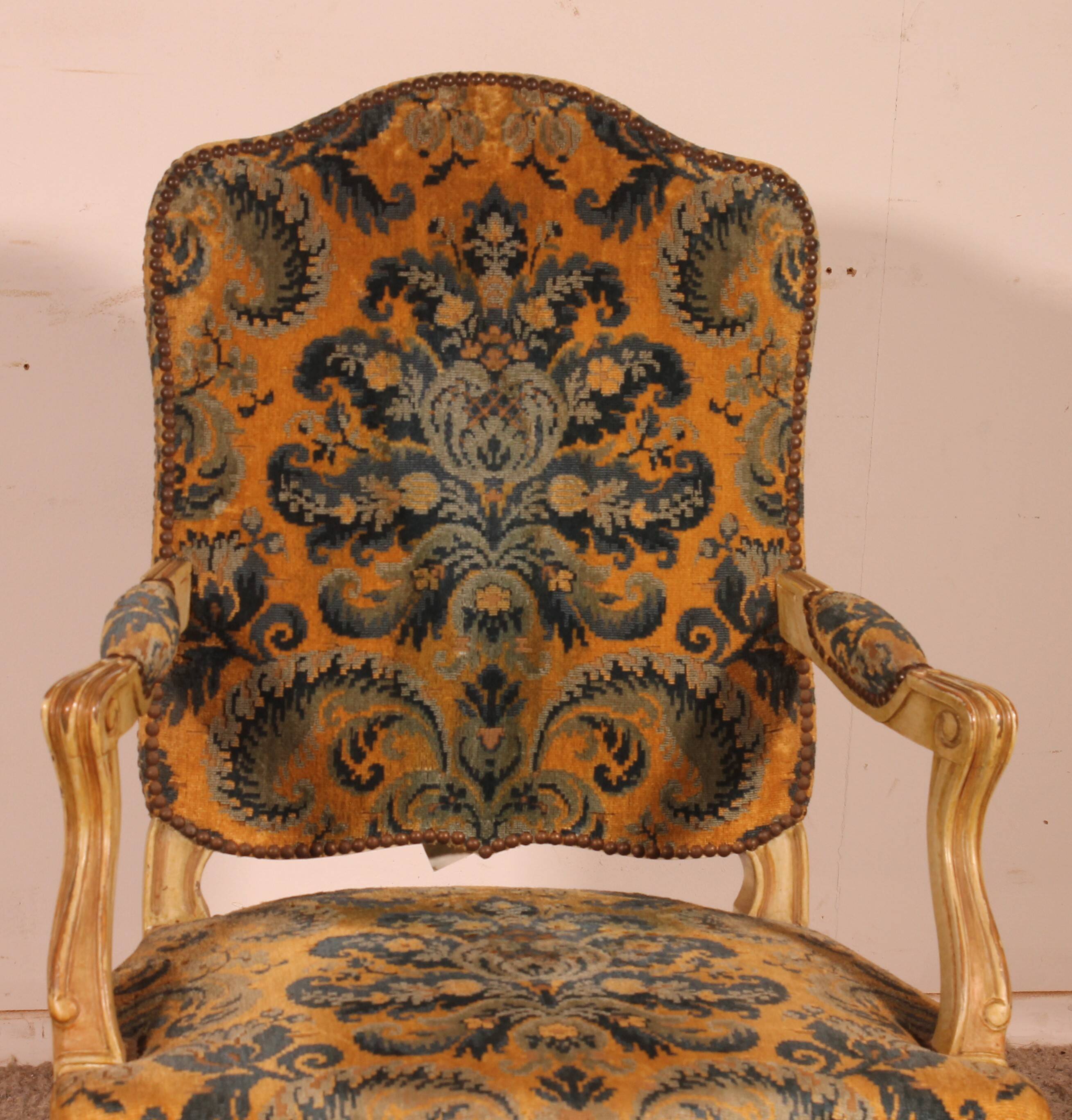 carved armchair with a Louis XV style - 19th century