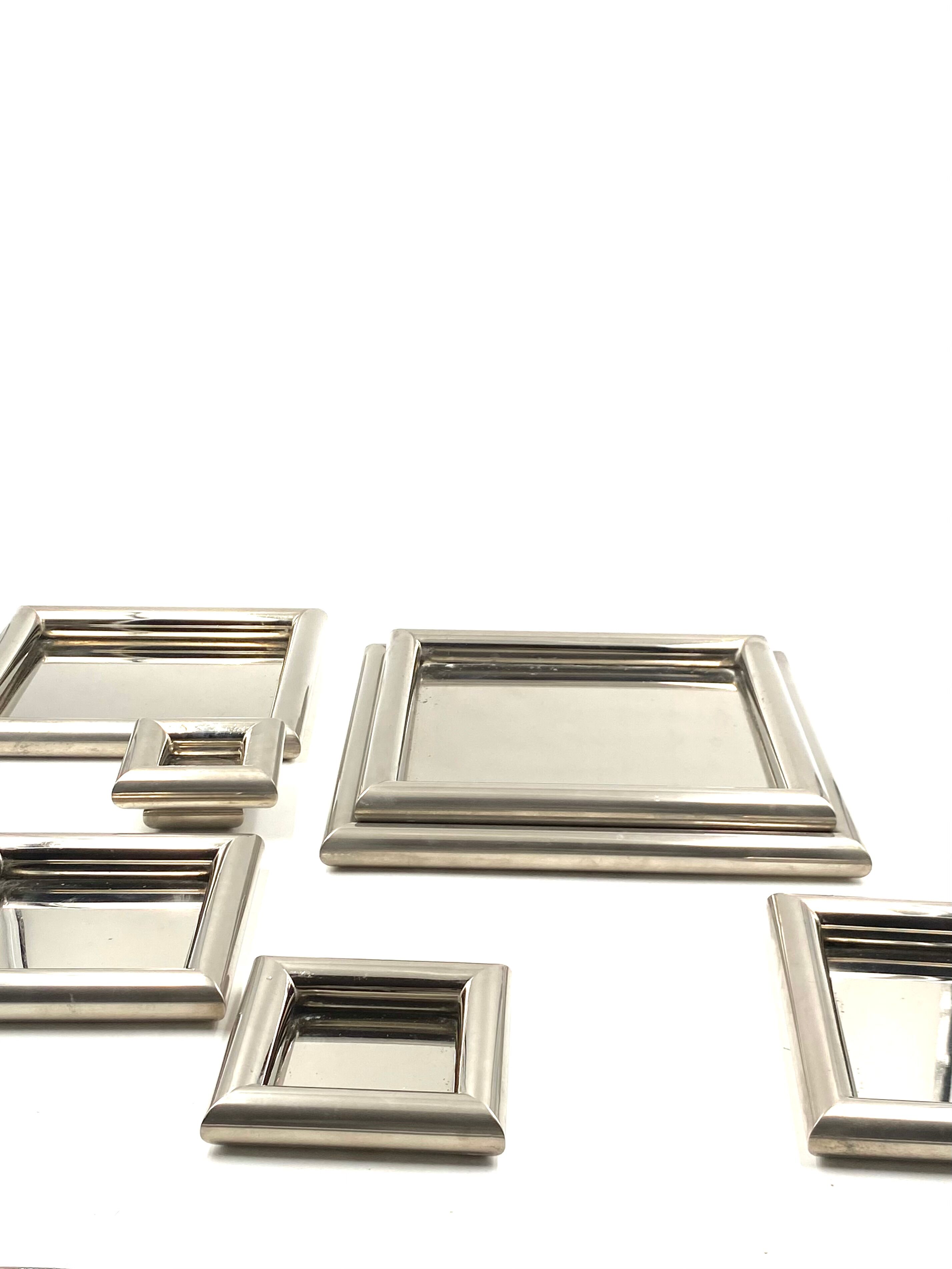 Ziggurat-shaped stacked trays / vide poche sculpture, Italy 1970s