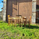 Cherry wood farmhouse table circa 1930
