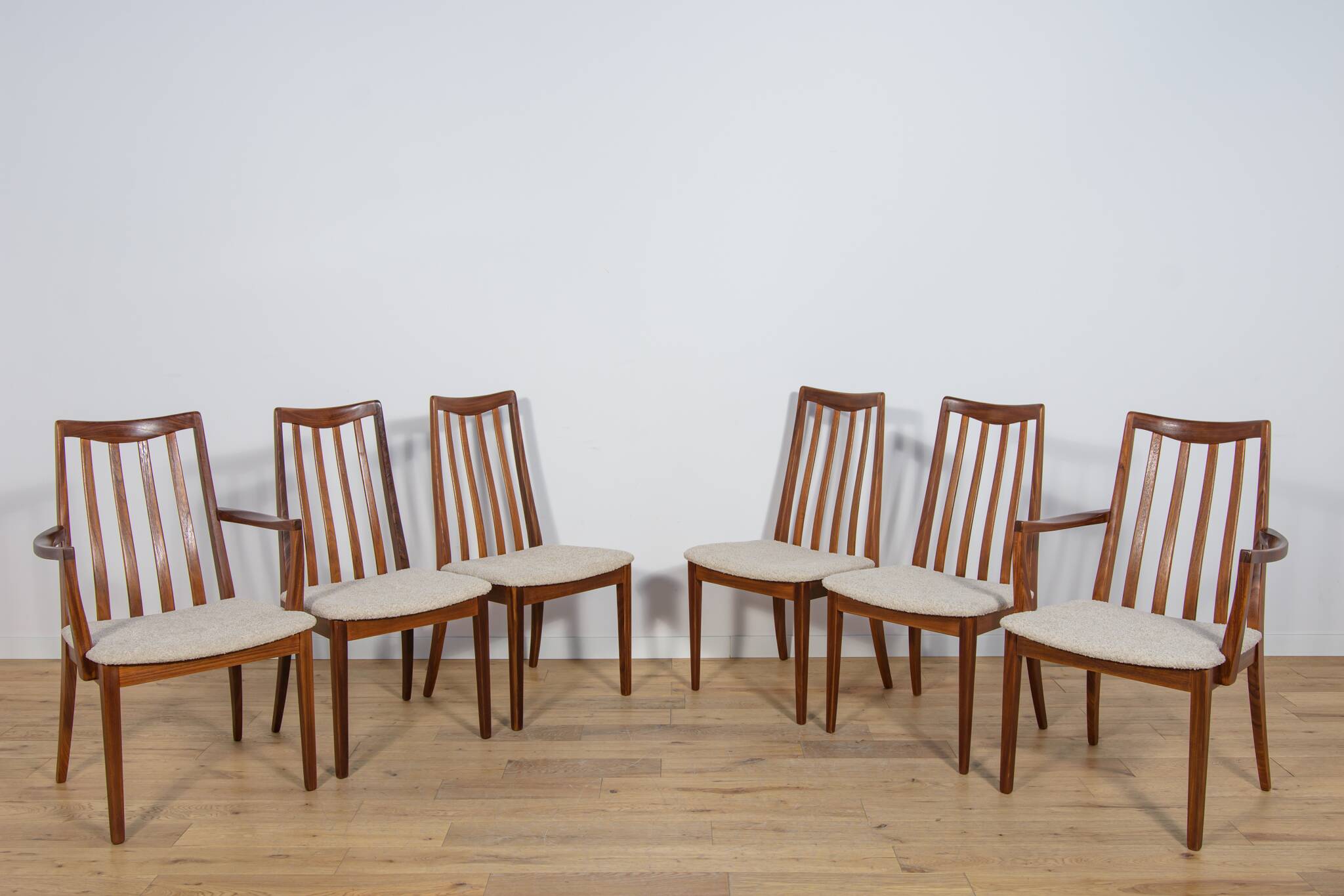 Mid-Century Teak and Fabric Dining Chairs by Leslie Dandy for G-Plan, Unite