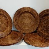 Wicker presentation plates