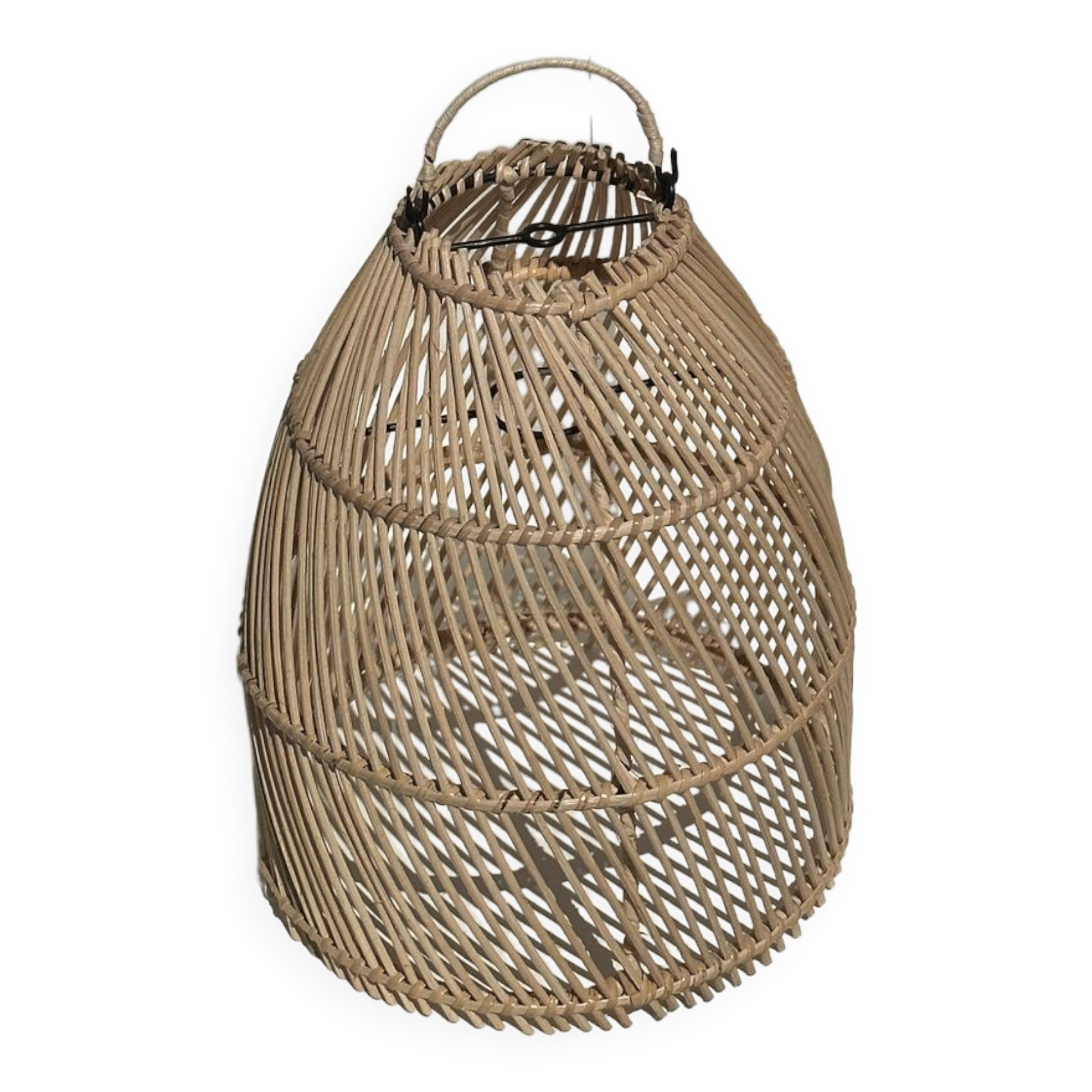 Suspension en rotin en forme de cloche d25 h28