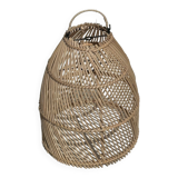 Rattan pendant lamp in the shape of bell D25 H28
