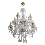 Maria Theresa Mid-Century Modern Italian 15-Light Crystal Chandelier, 1950s