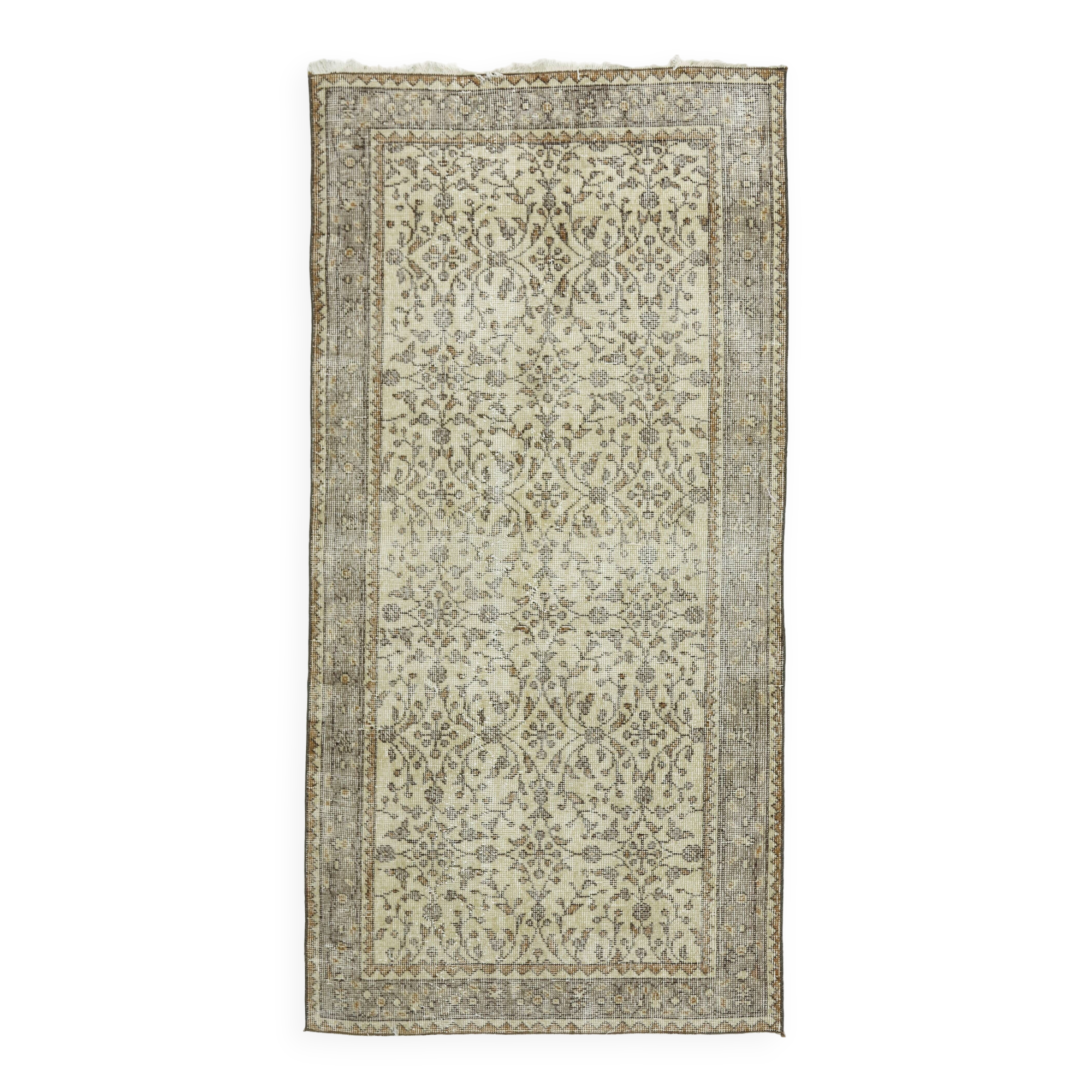 Turkish Anatolian Handmade Vintage Area Rug 292 cm x 196 cm