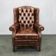 Contemporary Handmade Chesterfield Leather Wingback Armchair 2010s
