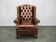 Contemporary Handmade Chesterfield Leather Wingback Armchair 2010s
