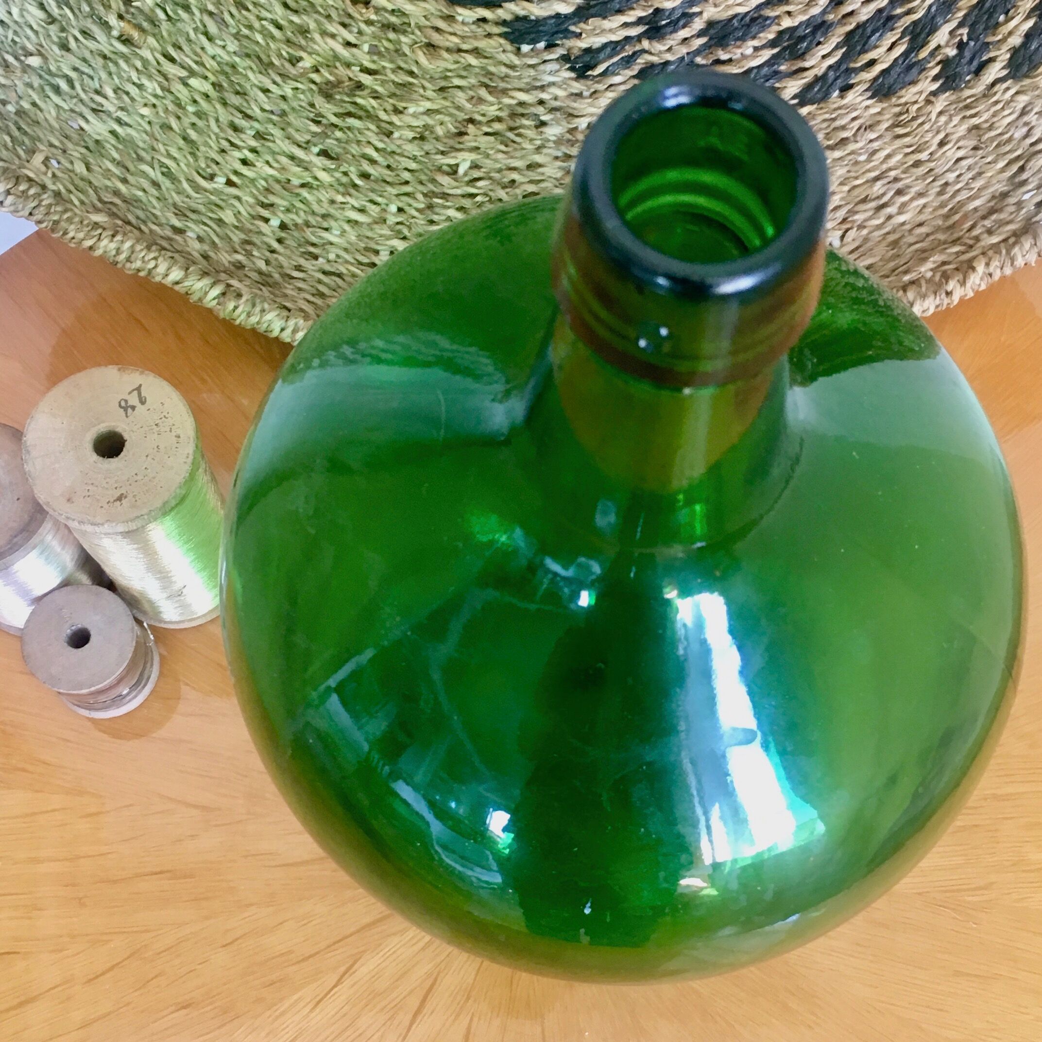 Dame jeanne vintage verte