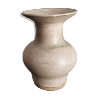 French vase signed in enamelled sandstone
