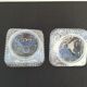 TWO PLAFONNIERS IN VERRE OF ANNEES 60