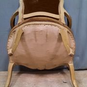 Fauteuil marron  style Louis XV