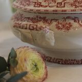 Iron clay soup tureen Moulin des loups, Athens model, red