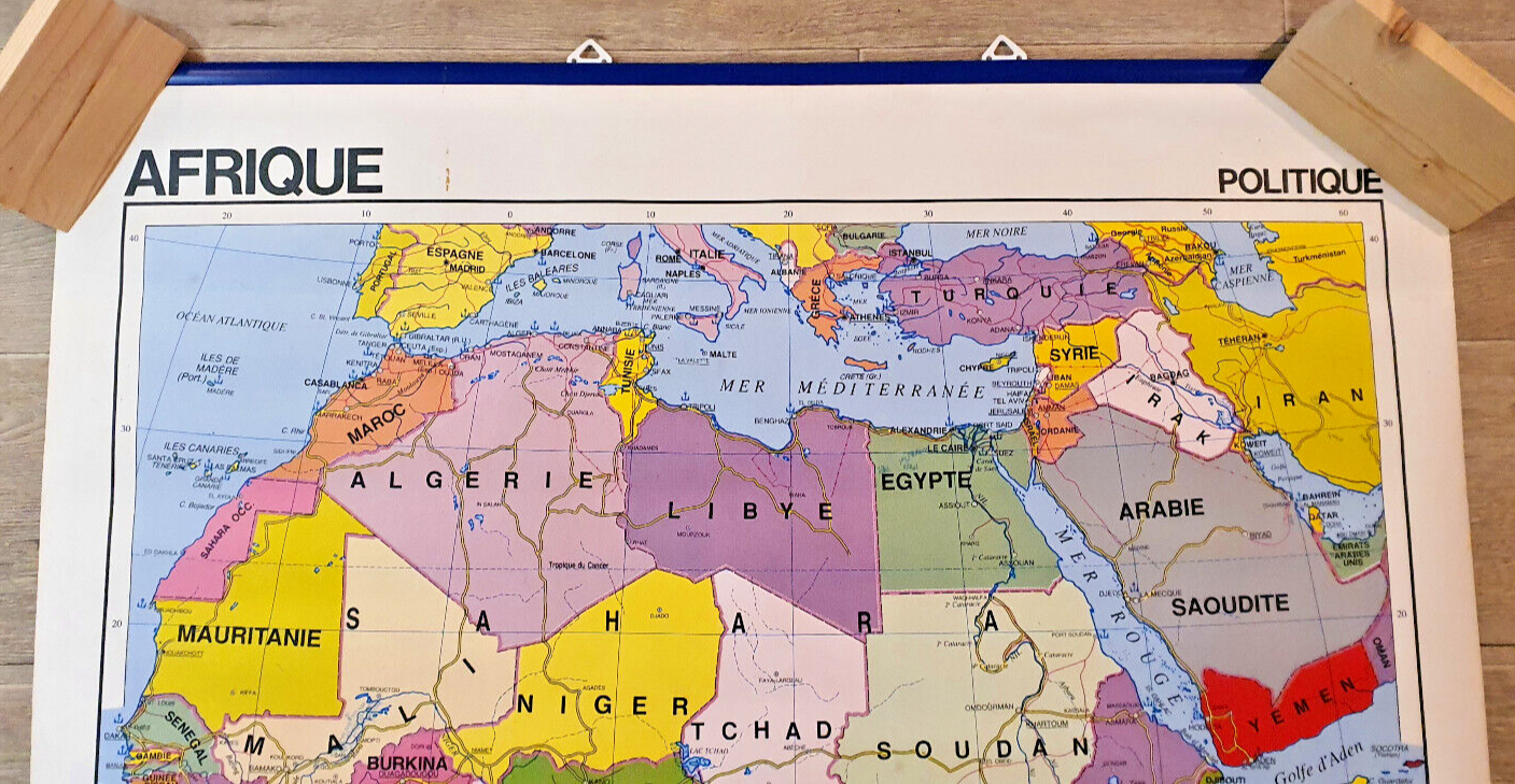 School wall poster Africa physical/political 140 cm x 97 cm brand soral