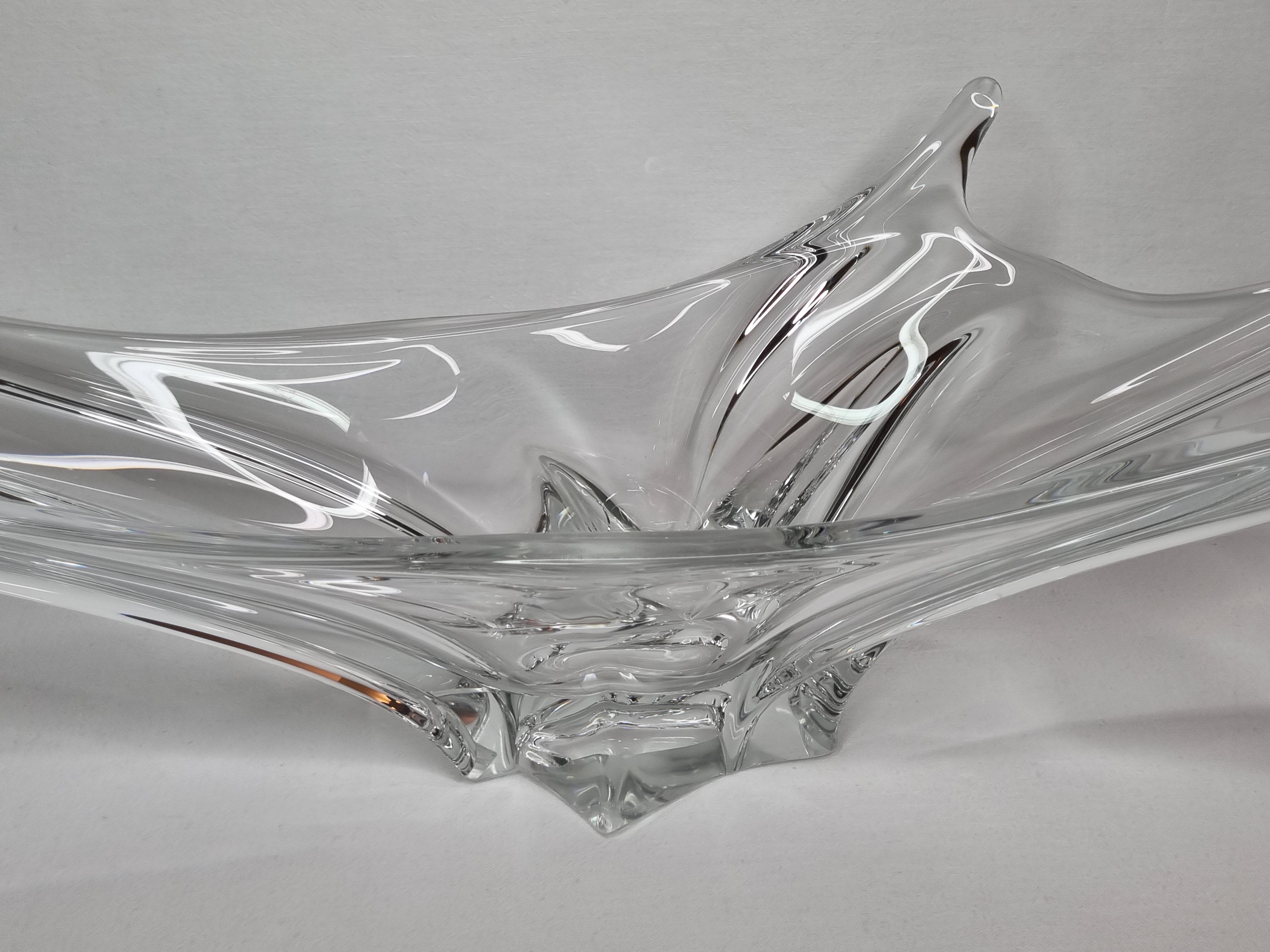 Vintage asymmetrical "Splash" crystal cup, 65 cm