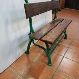 Cast iron and wooden garden bench