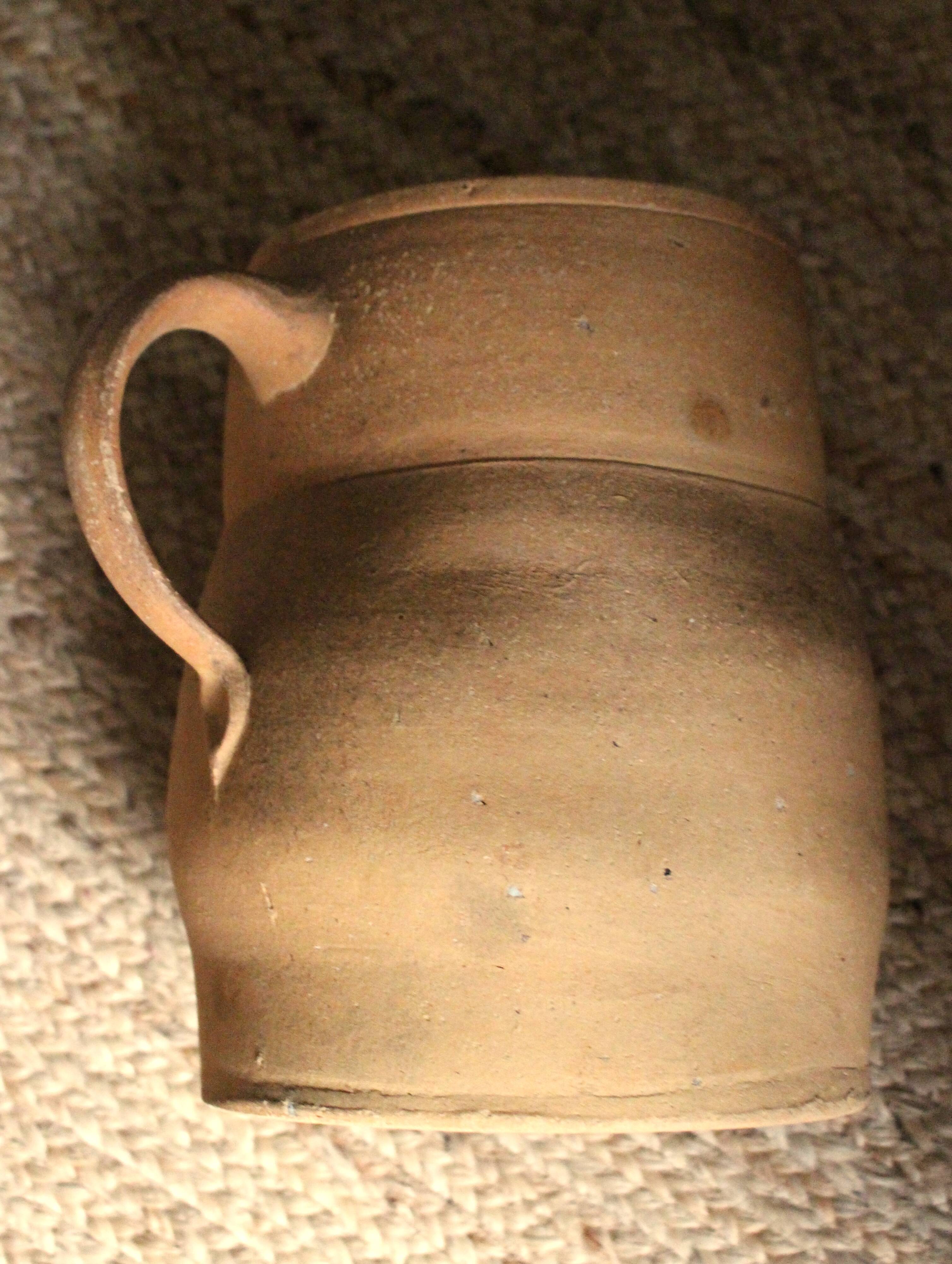 Large earthenware jug artisan pottery