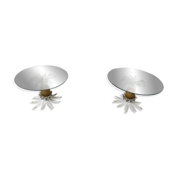 Paire de tables d'appoint ananas Hans Kögl, années 1960