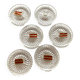 6 Bleikristall crystal coasters with lead 24% PbO
