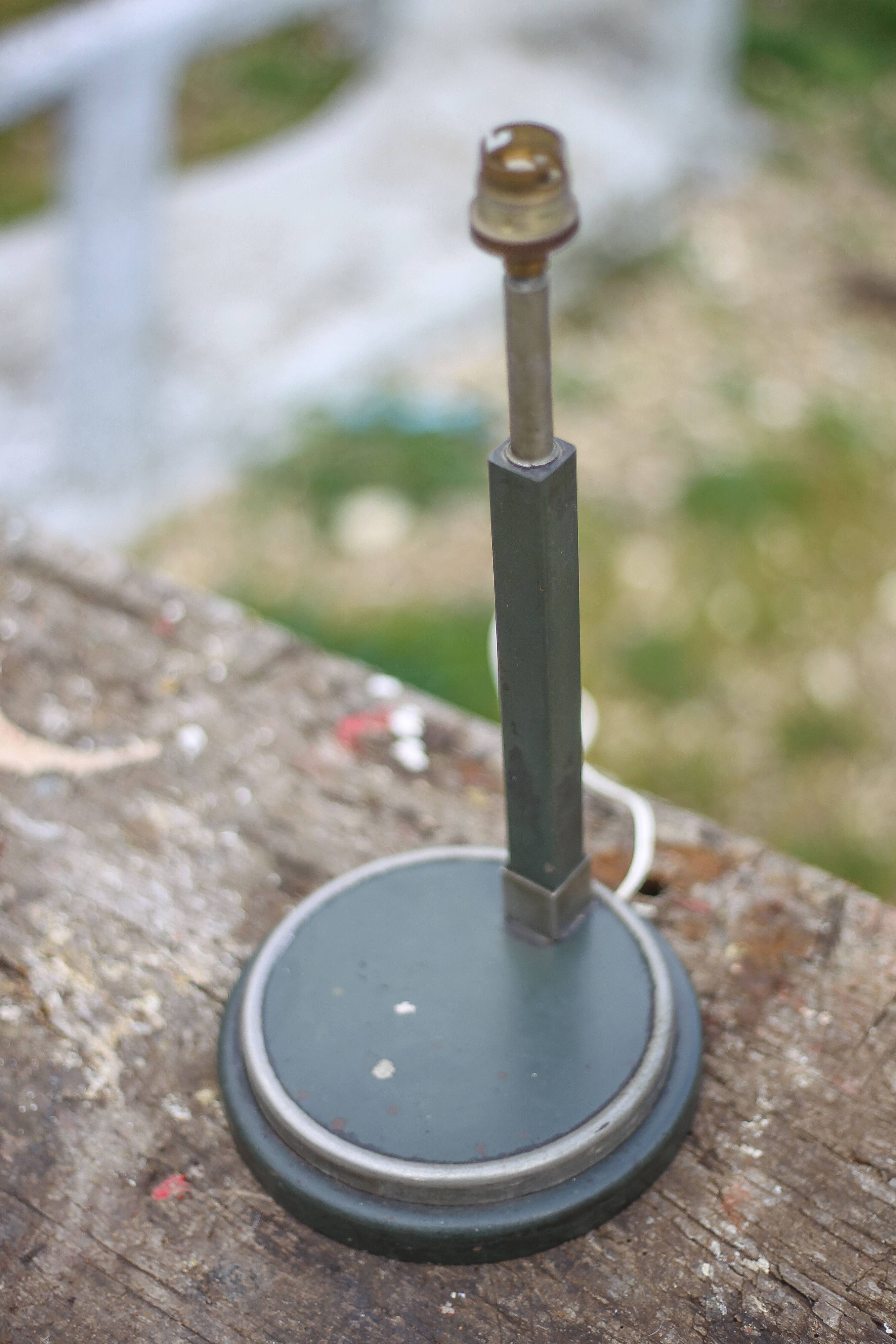 Vintage lamp, industrial metal bedside lamp, table lamp