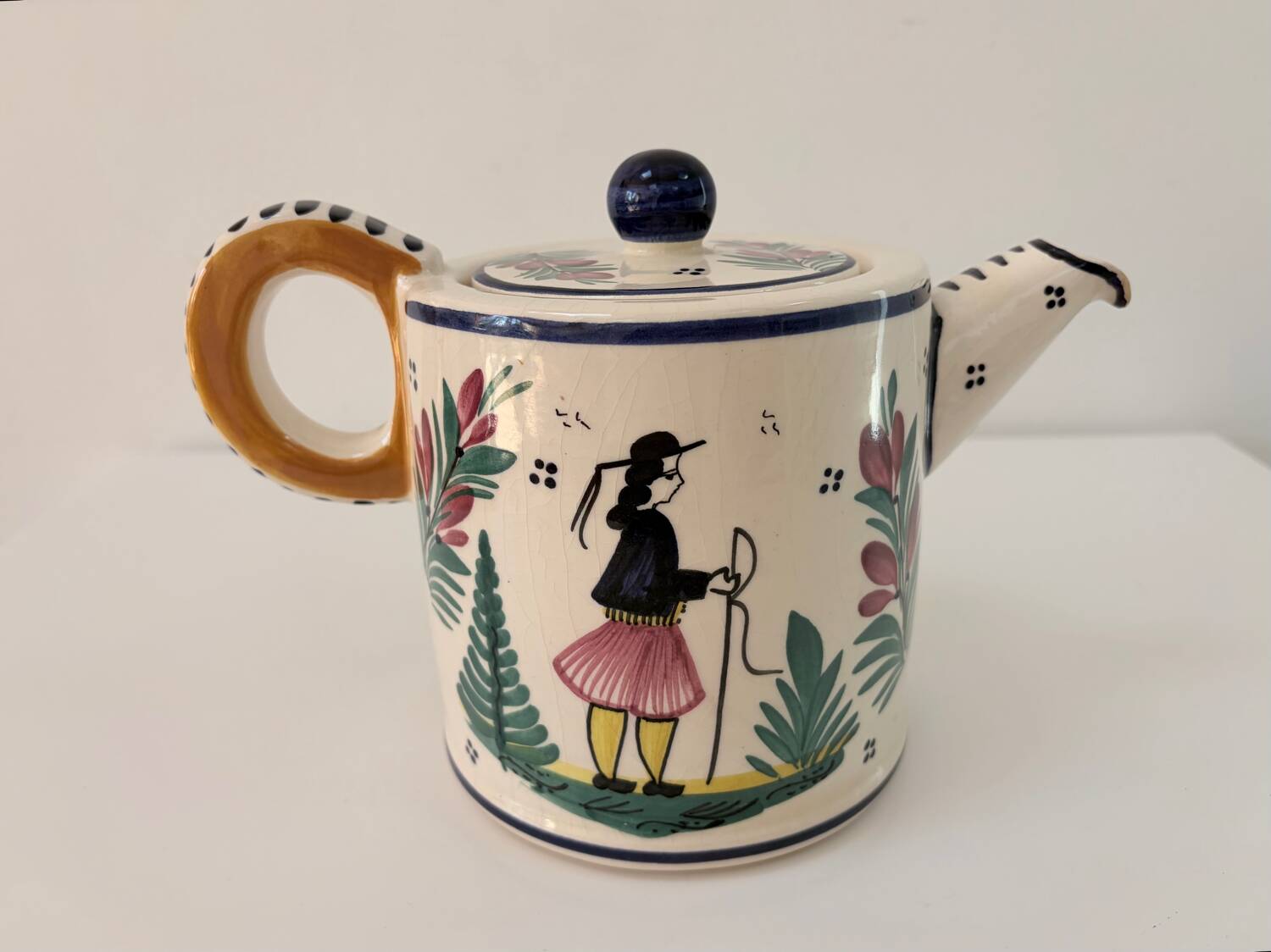 Large teapot Henriot 1950 - HB Quimper Brittany