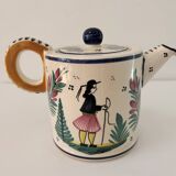 Large teapot Henriot 1950 - HB Quimper Brittany