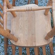 Set of 4 chairs and 1 armchair in mountain style made of oak.