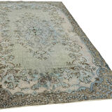 Hand-knotted antique oriental 1970s 200 cm x 300 cm blue carpet