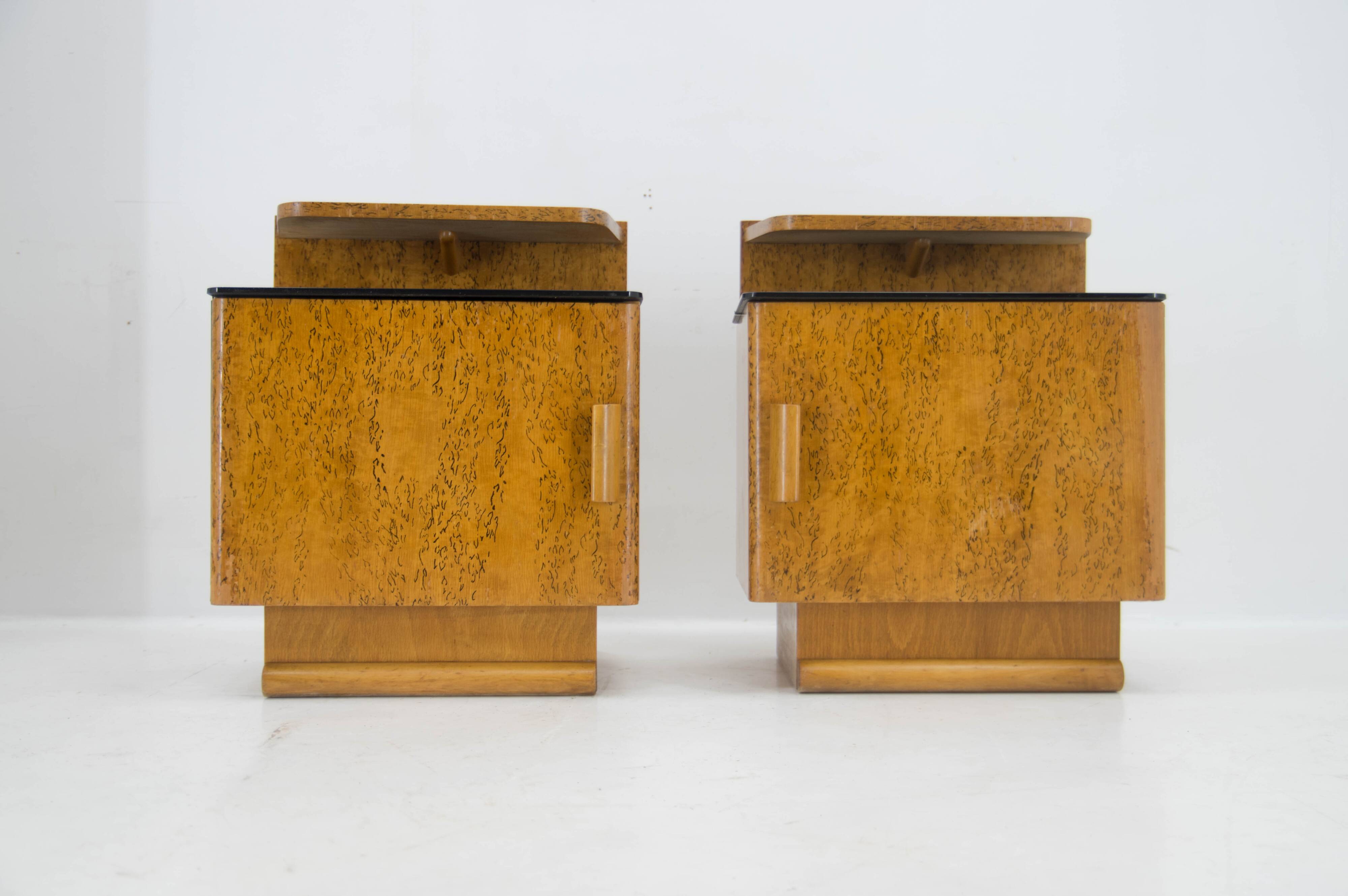 Set of Two Night Stands by Halabala for UP Zavody, 1940s