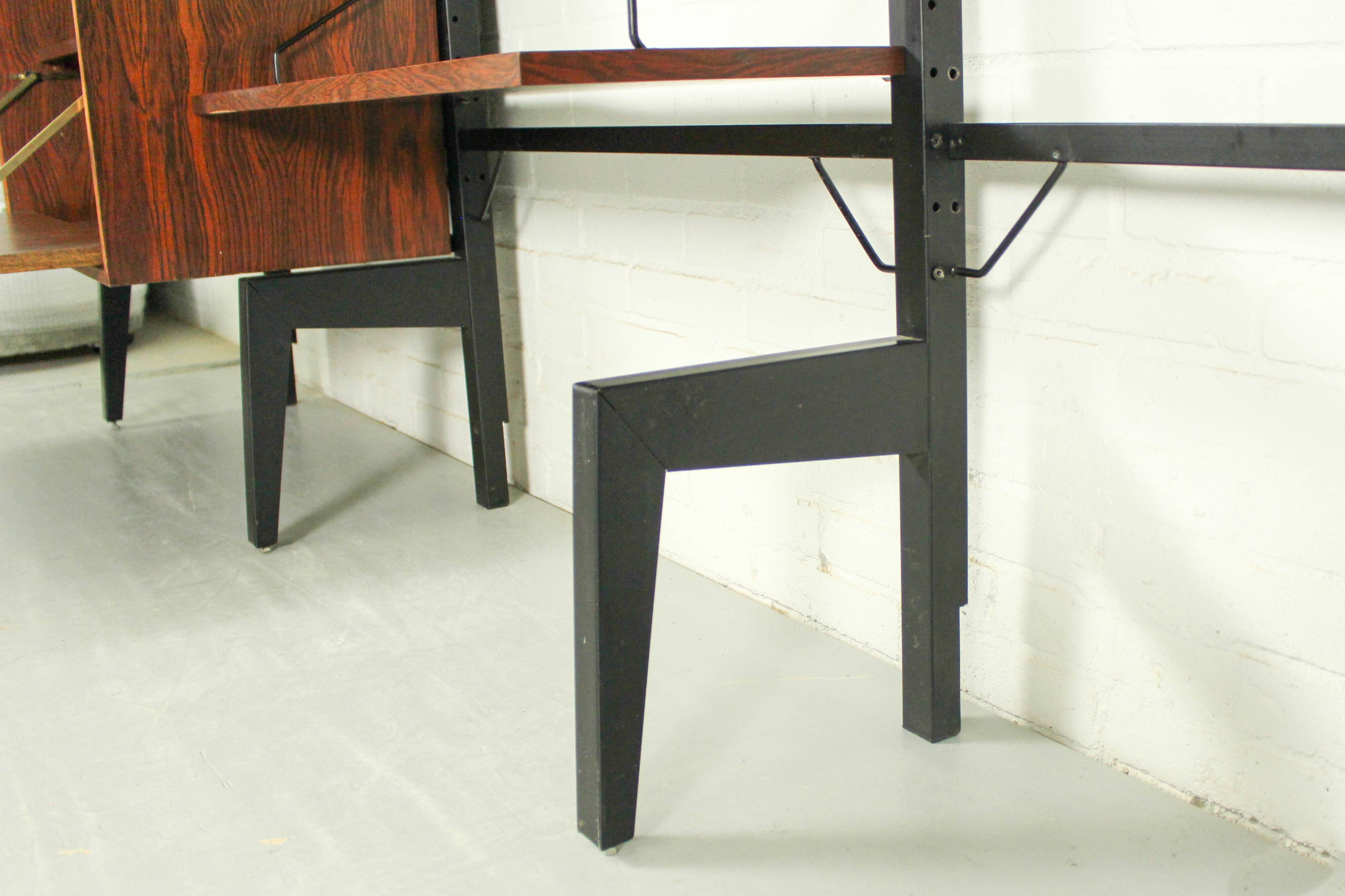 XL Danish Modular Teak Wall Unit in Rosewood by Poul Cadovius, 1960s