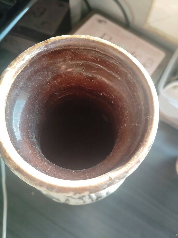 Vase West Germany Scheurich 205-32 en céramique Fat Lava
