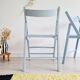 Blue folding chairs in lacquered wood