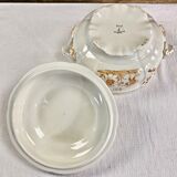 Old Longchamp vegetable soup tureen with Moustiers Olérys decor