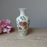 Vintage small Zsolnay porcelain vase with flowers and butterfly hand painted Hungary