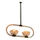 Venetian Murano glass chandelier with two light points circa 1950