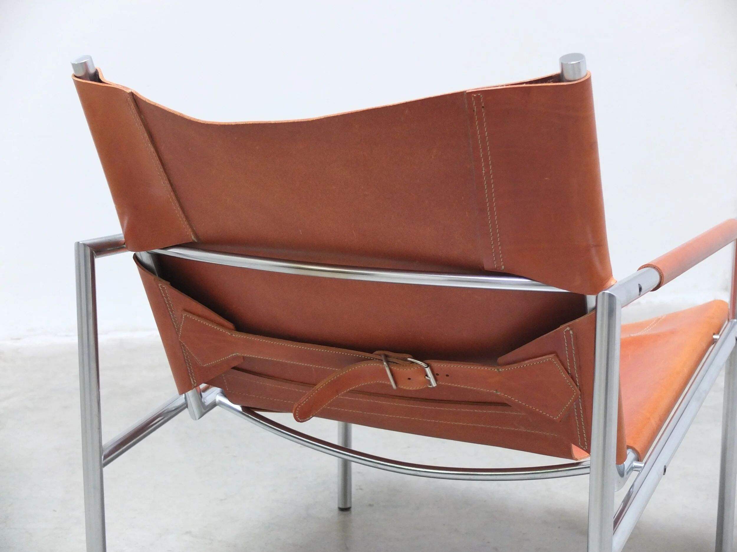 Cognac leather 'SZ02' lounge chair by Martin Visser for 't Spectrum, 1960