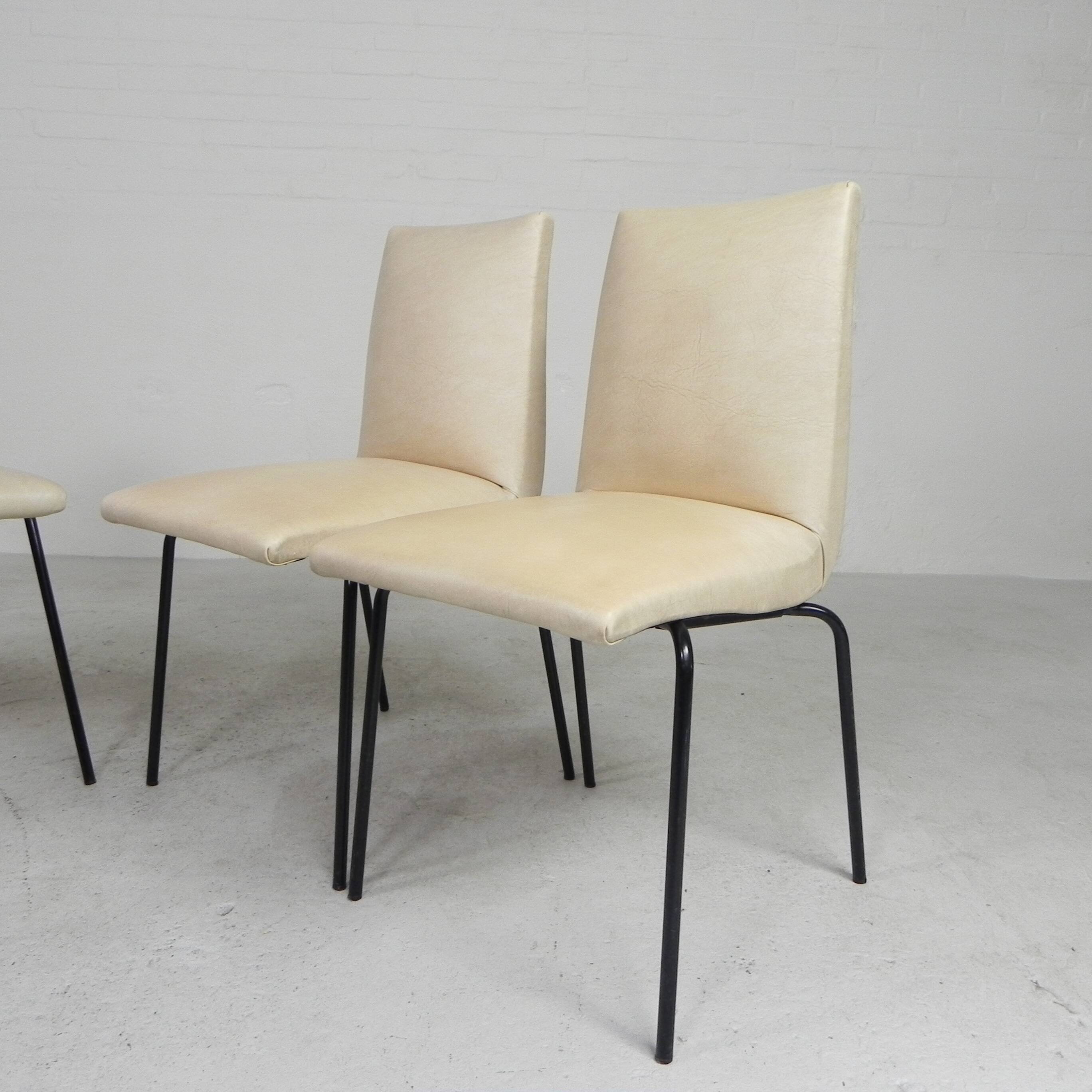 Set of 4 Meurop chairs by Pierre Guariche, 1950s