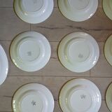 12 plates + 1 Digoin and Sarreguemines dish